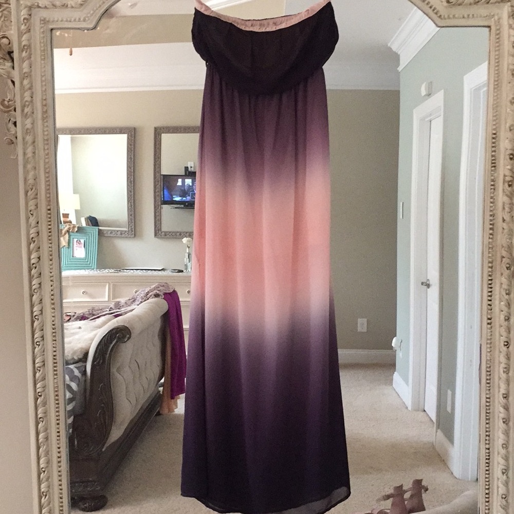 Strapless maxi dress